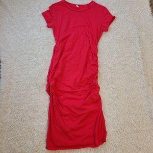 Simple Pink Maternity Dress